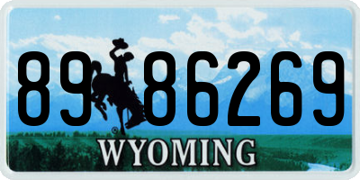 WY license plate 8986269