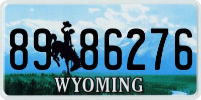 WY license plate 8986276