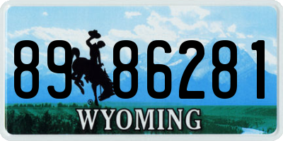 WY license plate 8986281