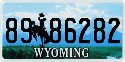 WY license plate 8986282