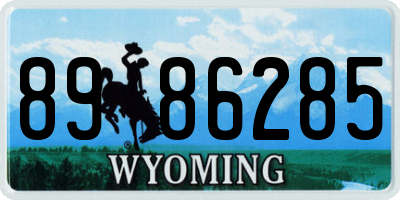 WY license plate 8986285