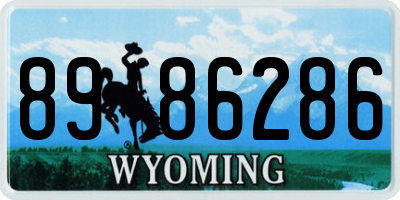 WY license plate 8986286