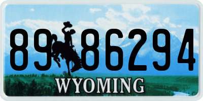 WY license plate 8986294