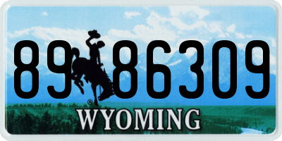 WY license plate 8986309