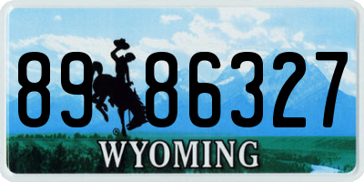 WY license plate 8986327