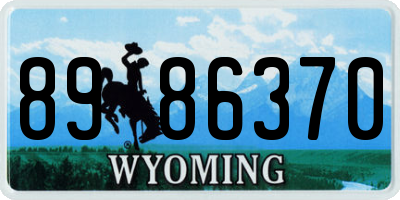 WY license plate 8986370