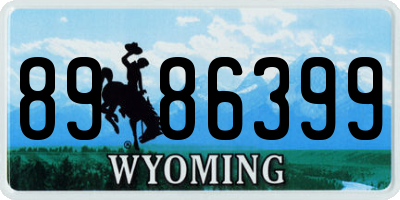 WY license plate 8986399