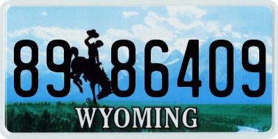 WY license plate 8986409
