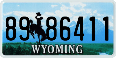 WY license plate 8986411