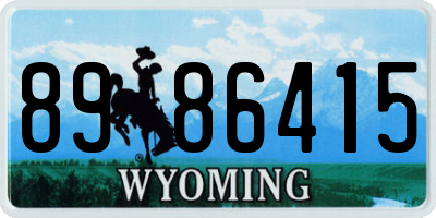 WY license plate 8986415