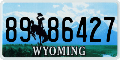 WY license plate 8986427
