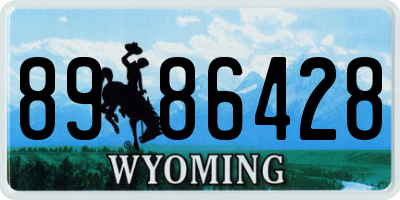 WY license plate 8986428