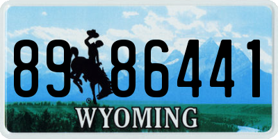 WY license plate 8986441