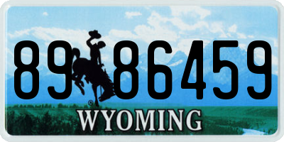 WY license plate 8986459