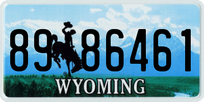WY license plate 8986461