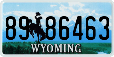 WY license plate 8986463