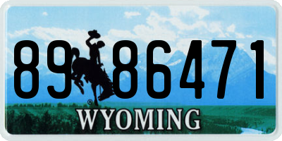 WY license plate 8986471