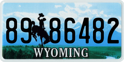 WY license plate 8986482