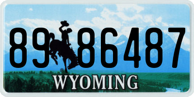 WY license plate 8986487