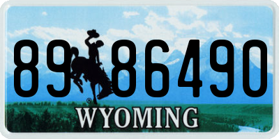 WY license plate 8986490