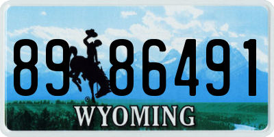 WY license plate 8986491