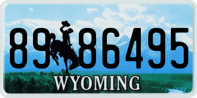 WY license plate 8986495