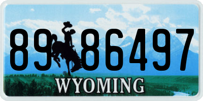 WY license plate 8986497