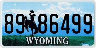 WY license plate 8986499