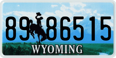 WY license plate 8986515