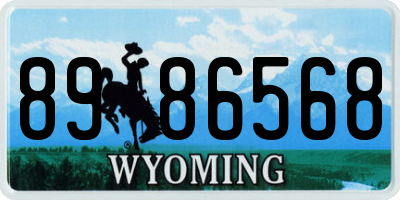 WY license plate 8986568