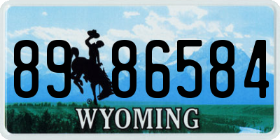 WY license plate 8986584
