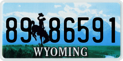 WY license plate 8986591