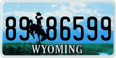 WY license plate 8986599