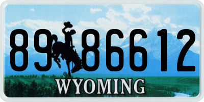 WY license plate 8986612