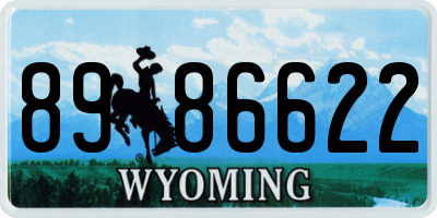 WY license plate 8986622