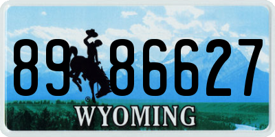 WY license plate 8986627