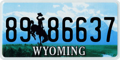 WY license plate 8986637