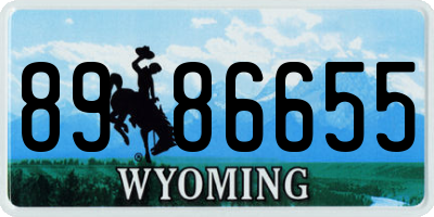 WY license plate 8986655