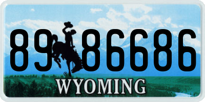 WY license plate 8986686