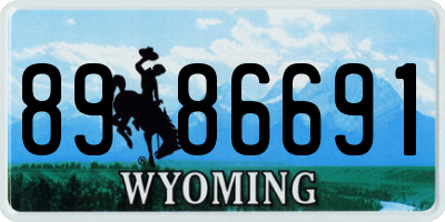 WY license plate 8986691