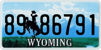 WY license plate 8986791