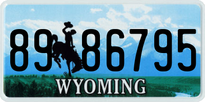 WY license plate 8986795