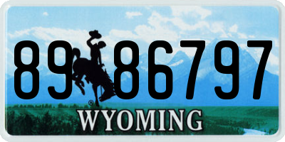 WY license plate 8986797