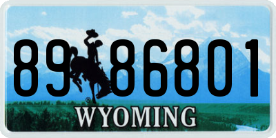WY license plate 8986801