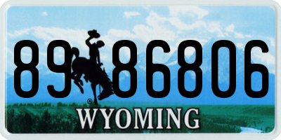 WY license plate 8986806
