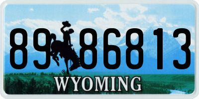 WY license plate 8986813