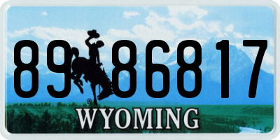 WY license plate 8986817