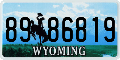 WY license plate 8986819
