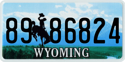 WY license plate 8986824