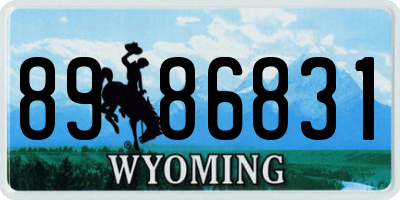 WY license plate 8986831